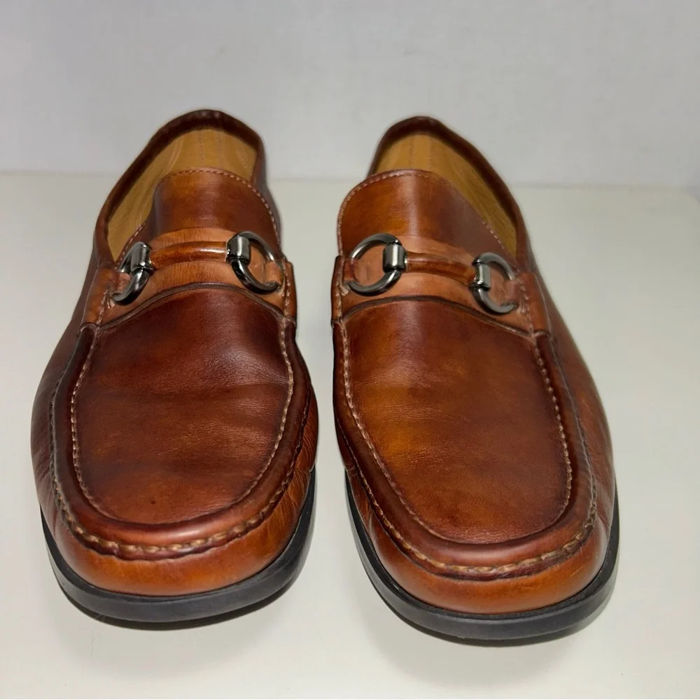 Magnanni Brown Leather Bit Loafers